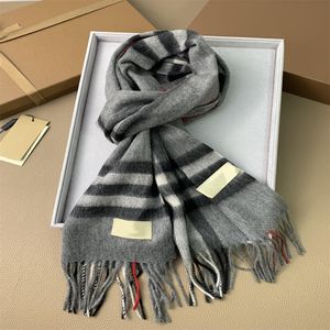Mode kvinnliga designers halsduk 100% mjuk kashmir hög kvalitet tryckta män lyx klassiska vinter varma långa halsdukar för presentförpackning