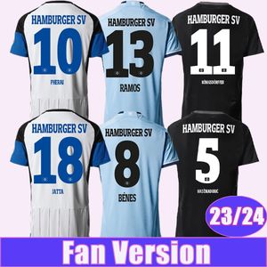 Мужские футбольные майки 23 24 Hamburger SV SCHONLAU BENES GLATZEL PHERAI KONIGSDORFFER RAMOS REIS JATTA OZTUNALI 3-я домашняя футболка
