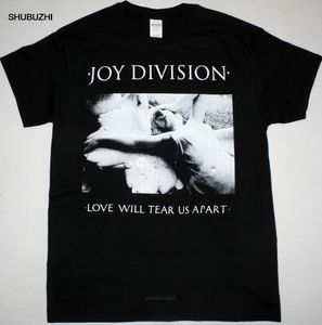 Męskie koszulki Joy Division Miłość rozerwi nas Czarna koszulka Thirt Punt zamówienie bawełniane tshirt Men Summer Fashion T-shirt Euro Rozmiar 230406
