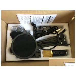 Mikrofoner BM 700KIT Condenser Microphone 3,5 mm Jack Wired Computer Microfone för Studio O Recording NB35 Stand Holder Drop Deliver DHLSE