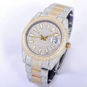 Mens Watch Automatic Mechanical Watches 41mm With Diamond-studded Steel Women Fashion Business Wristwatches Bracelet Montre de Luxe