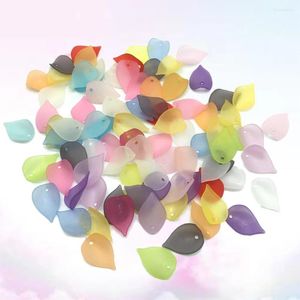 Decorative Flowers 560pcs Acrylic Frosted Petals Plastic Leaf With Hole For Jewelry Making DIY Craft Hair Accessories Wedding Decoration