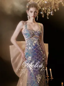 Moda Francesa Celebridade Vestidos de colar quadrado Sexy colorido tule arco de cauda de cauda de laca para performance baile de festa vestidos de noite 2023