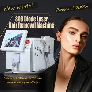 آلة الليزر المحمولة أحدث 808 إزالة الشعر ديود LA-SER 755 808 1064NM تجديد شباب البلاتين البلاتين