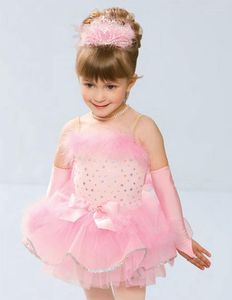 Bühnenabnutzung 2023 Mädchen Ballett Tanzkleid Kinder Ballett Tutu Kostüm Kinder Proformance Wettkampfanzug Kopfbedeckung B-2394