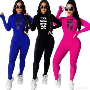 Plus size 2X fall winter Women long sleeve Jumpsuits fashion Rompers sexy skinny bodysuits Casual solid color overalls night clubs wear