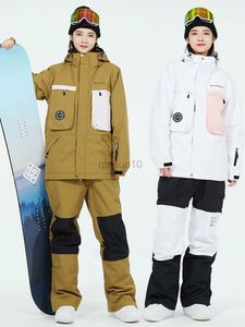 Sonstige Sportartikel Damen-Skianzug Winter Outdoor-Sport Wasserdichte und warme Overalls Skijacke und Skihose zum Skifahren und Snowboarden HKD231106