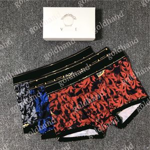 3pcs/Lot Boxer Slip Uomo Mutande Designer Fashion Stampato Tinta Unita Biancheria Intima Sexy Boxer Uomo