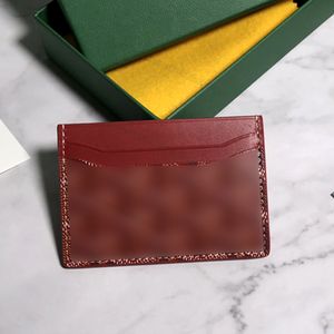 7a korthållare plånbok checkerboard mönster mynt handväska fashionabla lyxdesigner första lager ko läder dammväska certifikat original låda 10.5x7.3 cm gy02