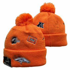 Men Knitted Cuffed Pom Denvers Beanies DEN Bobble Hats Sport Knit Hat Striped Sideline Wool Warm BasEball Beanies Cap For Women A7