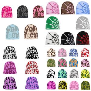 Beanie Skull Caps Y2K Beanie Knitting Men Women Paragraph Quality Wool Ins Net Red Design Sense Cold Hats Warm Fashion 230406