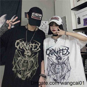 Sommer Goth Fa Tee Ästhetisch Lose Männer und Frauen T-Shirt Punk Dark Grunge Streetwear Gothic Top T-Shirts Harajuku y2k Kleidung 0406H23