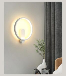 Duvar lambası LED Oturma Odası Arka Plan Dekorasyon Koridoru Işık Modern Çalışma Yatak Odası Başucu Dekor Sanat