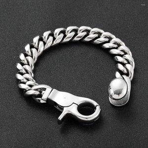 Braccialetti a maglie Gioielli Hip Hop Bracciale in acciaio inossidabile Chiusura personalizzata Catena cubana alta polacca