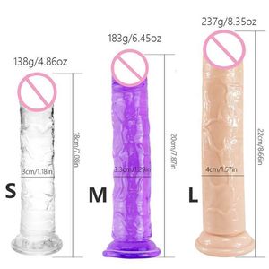 Sex Toy Massager Erotisk mjuk gelé realistisk dildo med sugkopp enorma dildos leksak för kvinnor onani falsk stor penis anal