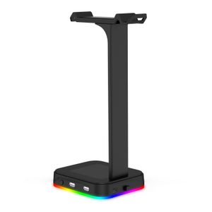 D9 colorful RGB headset stent color changing headset gaming shelves bright light game headphones display stand dual USBHUB