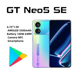 realme GT Neo 5 SE 5G Mobile Phone Snapdragon 7 Gen2 Plus 6.74'' 1.5K AMOLED 5500mAh Battery 100W 64MP Camera NFC Smartphone
