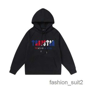 メンズフーディーズスウェットシャツStussys Trapstar高品質のメンズカジュアル刺繍女性パーカーロンドントラックスーツデザイナー2023S 1 MD90