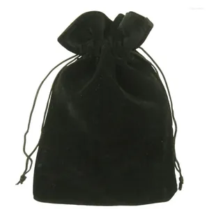 Smyckespåsar 11 15 cm Velvet Gift DrawString Bag med anpassad tryckning för tillbehör toalettartikelagring och förpackning