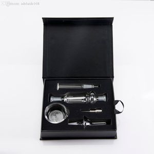 10mm NC Kits Micro Mini Kit smoke nectar collect with Stainless Steel Tip Glass Bowl for water Pipe Small Oil Rigs