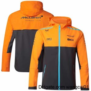 Jackets masculinos McLaren 2023 Site oficial Jaqueta de corrida New Racing Spring e outono à prova de vento ao ar livre e jaqueta esportiva à prova de chuva 0406H23