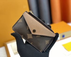 Womens designer plånböcker Luxurys recto verso myntväska klassisk blommakuvert kort korthållare högkvalitativ dam mode liten koppling väska med originallåda
