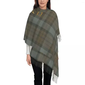 スカーフカスタムプリントTartan Sassenach Scarf女性男性冬秋の暖かいオーストランダーシンボルショールラップ