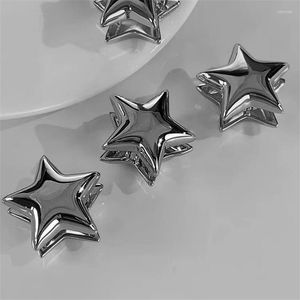 Stud Earrings Aesthetic Minimalist Star Egirl 90s Weet Cool Pentagram Ear Clip Earings For Girls Women Rings Y2k Jewelry