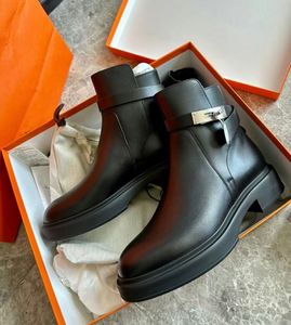 冬の贅沢な女性Veo Martin Bootsブラックカーフレザーチェルシーブーツ