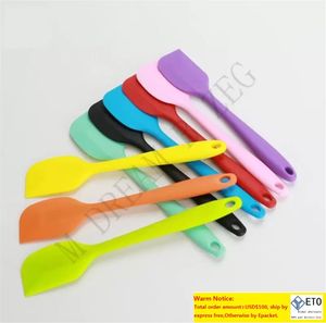 15 Colors Silicone Cake Batter Scraper 21cm Silicone Kitchen Accessories Soft Seamless Spatula Butter Cream Scraper Brush Baking Maker