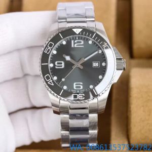 Longin Men Watch 1: 1 AAA Original Movement Ceramic Bezel 904L Rostfritt stål Lyxvarumärke Tillbehör Högkvalitativa klockor utsökta polerade safirspegel