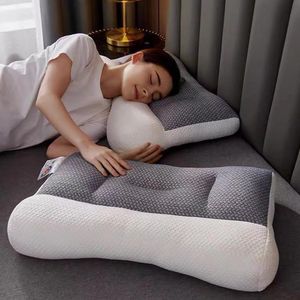 Cuscino Cuscino per collo cervicale imbottito con cuscino in fibra di soia per la salute del sonno sollievo dal dolore professionale cuscino dal design ergonomico 230406