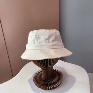 Designer-Baumwoll-Buchstabenhüte für Damen, modische, lässige Luxus-Eimerhüte