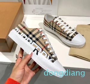 Designer Sneakers Print Check Trainer Casual Shoes Platform Trainers Striped Sneaker Printed Lettering Plaid Vintage Shoe