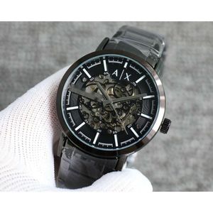 Drogich mężczyzn Watch Designer AIMANI SKELETON MENWATCH AX2418 Wysokiej jakości mechaniczna moda UHR Aktywna koło zamachowe Montre Luxe O7oa