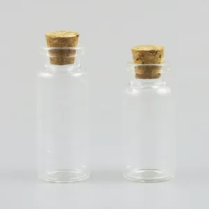 Storage Bottles 50 X Empty Refillable Display Glass Bottle With Wood Cork 12cc 1/2OZ Crimp Neck Decorative Craft Wishing