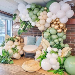 Decorazione per feste Palloncini a tema verde Kit arco ghirlanda per compleanno Anniversario Baby Shower Decorazioni per matrimoni Set di pallonciniPartyParty