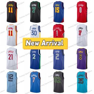 Kevin Durant Basketball Jersey Kyrie Irving Luka Doncic Embiid Butler Jokic Booker Chris Paul Donovan Mitchell Harden Jayson Tatum Stephen Curry jersey