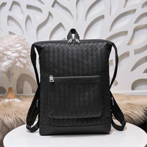 Top Quality Luxury Bags Men's Fetal Cowhide Knitted Backpack Fashion Morning Backpack Casual Travel Backpack X