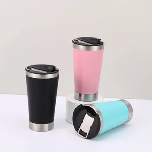 Water Bottles Thermal Cup With Lid And Opener-473ml Insulating Bottle Opener Mug Male Female Portable Business Gift