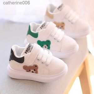 Sneakers 21-30 Rozmiar dla dzieci przeciwpoślizgowych odporne na odzież odzieżowe dla dzieci białe trampki Dziewczyny chłopcy miękkie buty do chodzenia dla dzieci Buty 231106