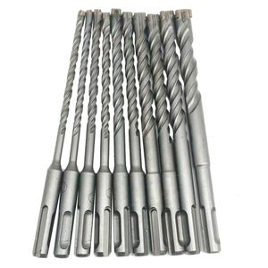 Borrbitar 1 uppsättningar Cross Tips 4 Cutters 160mm SDS plus borrbitar Set YG8 Carbide Steel Flat Tip Electric Hammer Masonry Drill Bits Kit 230404