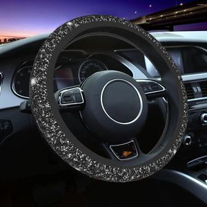 Steering Wheel Covers Bling Cover Cute Car Sweat Absorption Comfortable Auto Protector 15 Inches