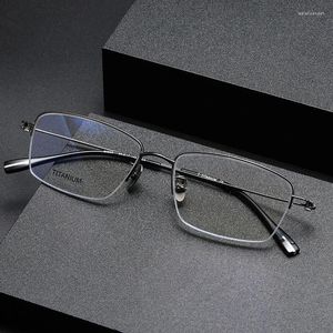 Montature per occhiali da sole Occhiali senza viti Occhiali da vista Montatura da donna Quadrati Miopia Ottica Danimarca Occhiali coreani Uomo Titanio