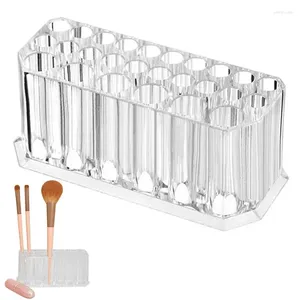 Makeup Brushes Acrylic Eyeliner Organizer Desktop Brush Lip Liner Organizers Holder Box With 26 Slots Home