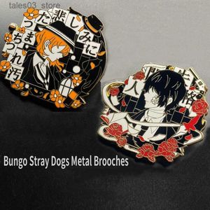 Pins Brooches Anime Bungou Stray Dogs Dazai Osamu Spray Paint Metal Badge Cosplay Enamel Lapel Pins Anime Badges Brooch Bag Souvenir Gift Q231107