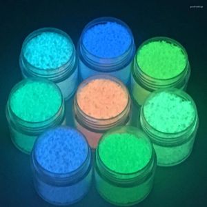 Nail Glitter 8Colors Diy Beauty Glow in the Dark Luminous Art Sands UV Gel Polish Tips Decor Manicure Tools
