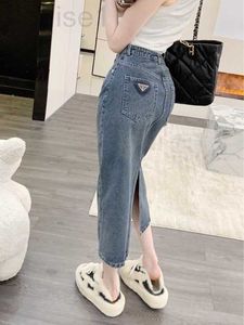 Designer de jeans feminino 23 Novo estilo combinado com jeans dividida meia saia 2023 Recomendação de produtos de moda para salvar Worry Znrv