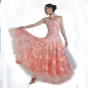 Palco desgaste personalizar vestido de dança de salão padrão vestidos de valsa competição customizada md037