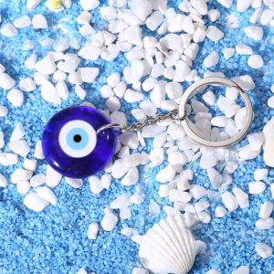 Keychains Lanyards L Evil Eye Keychain Key Ring For Women Men Car Good Luck Lucky Charm Protection Diy Chains Drop Delivery Amigk